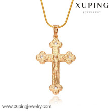 32161-Xuping Jewelry Fashion Gold Religion colgante con cruz